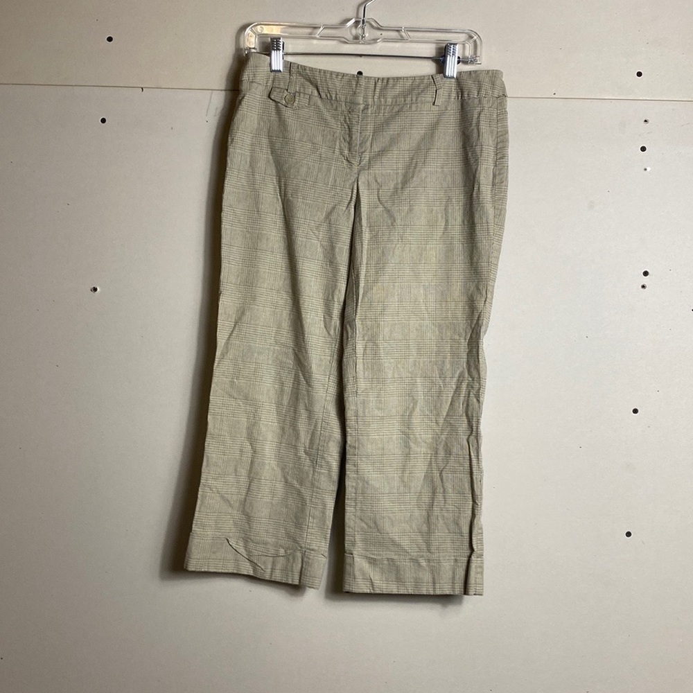 New York & Company Cropped Trouser Pant Capri plaid women’s size 6